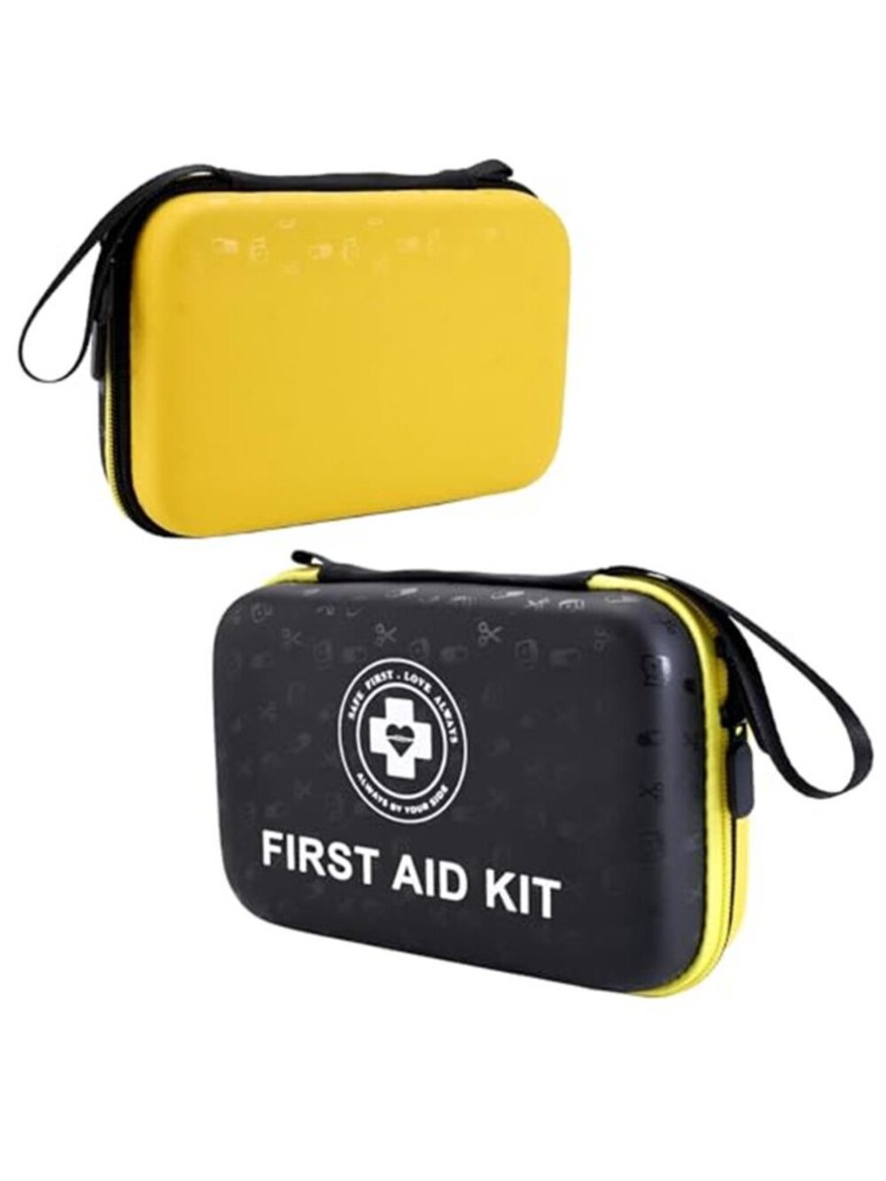 Premium First Aid Kit - 305 Piece Dual-Color Emergency Kit with Hard Shell &